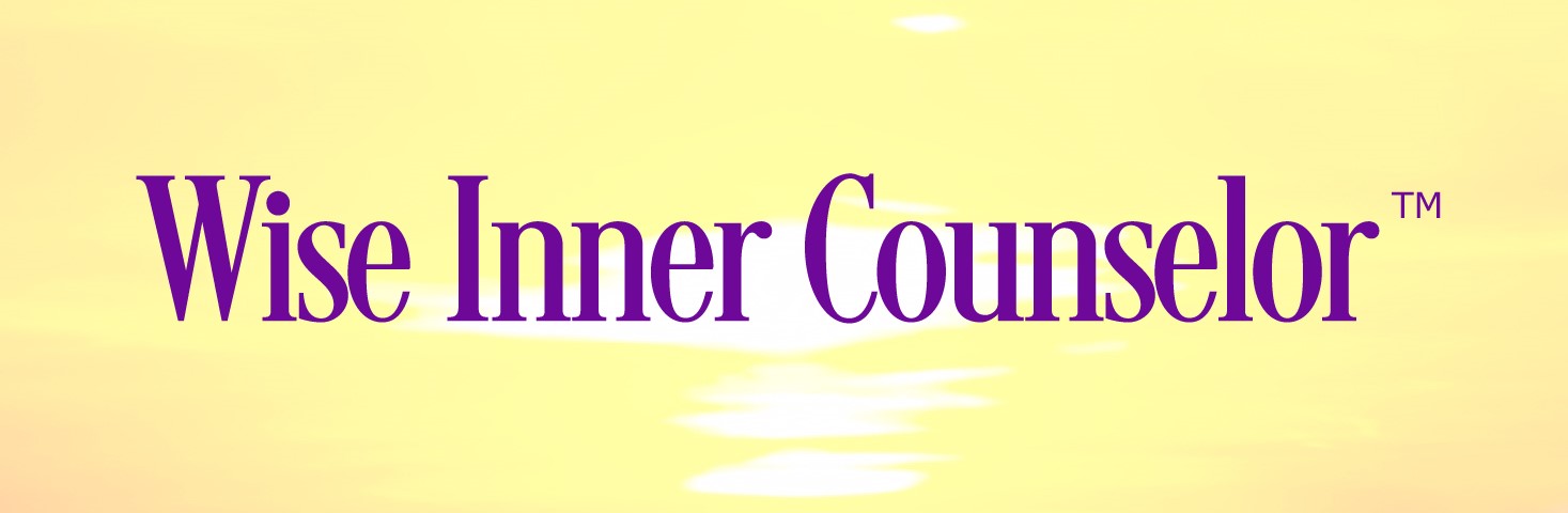 Wise Inner Counselor site header with sunset